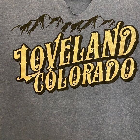 Deconstructed customized Loveland CO mountain tee - Picture 2 of 7